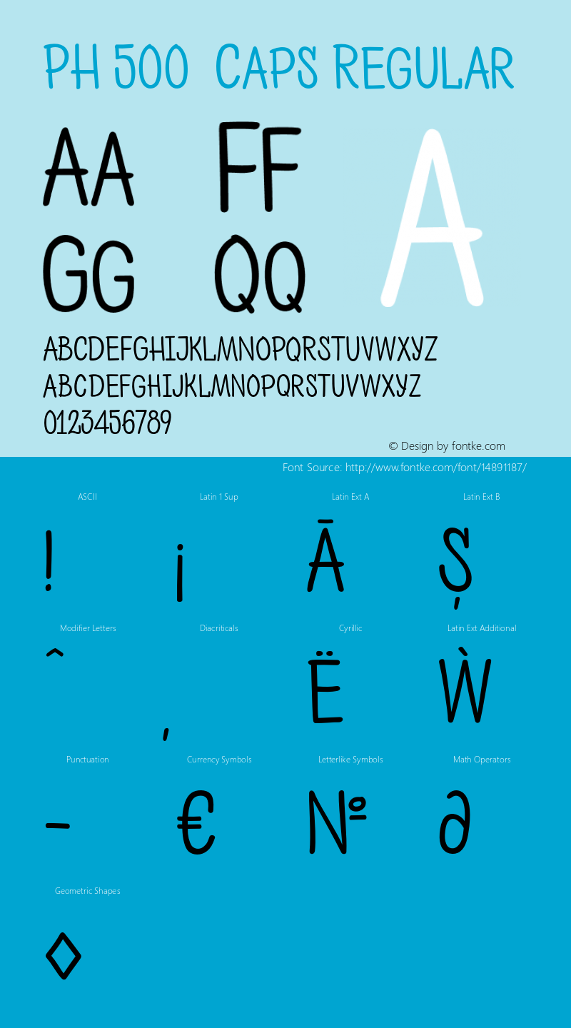 PH 500  Caps Regular Version 1.000;PS 001.000;hotconv 1.0.70;makeotf.lib2.5.58329;com.myfonts.easy.font-fabric.ph.500-regular-caps.wfkit2.version.4ksq图片样张