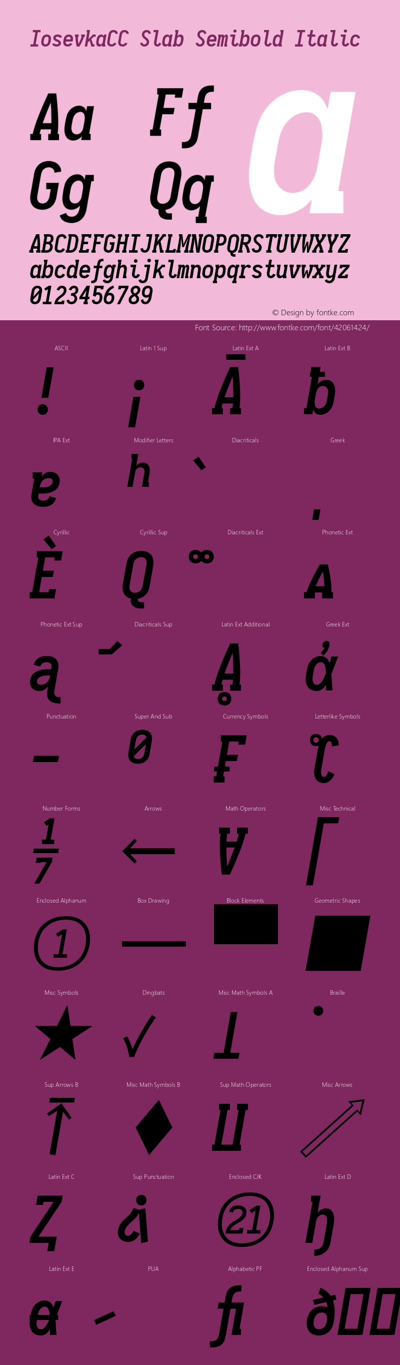 IosevkaCC Slab Semibold Italic 2.3.2图片样张