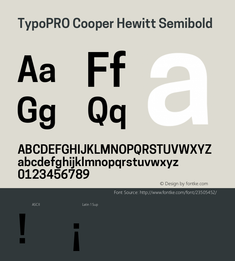 TypoPRO Cooper Hewitt 1.000图片样张