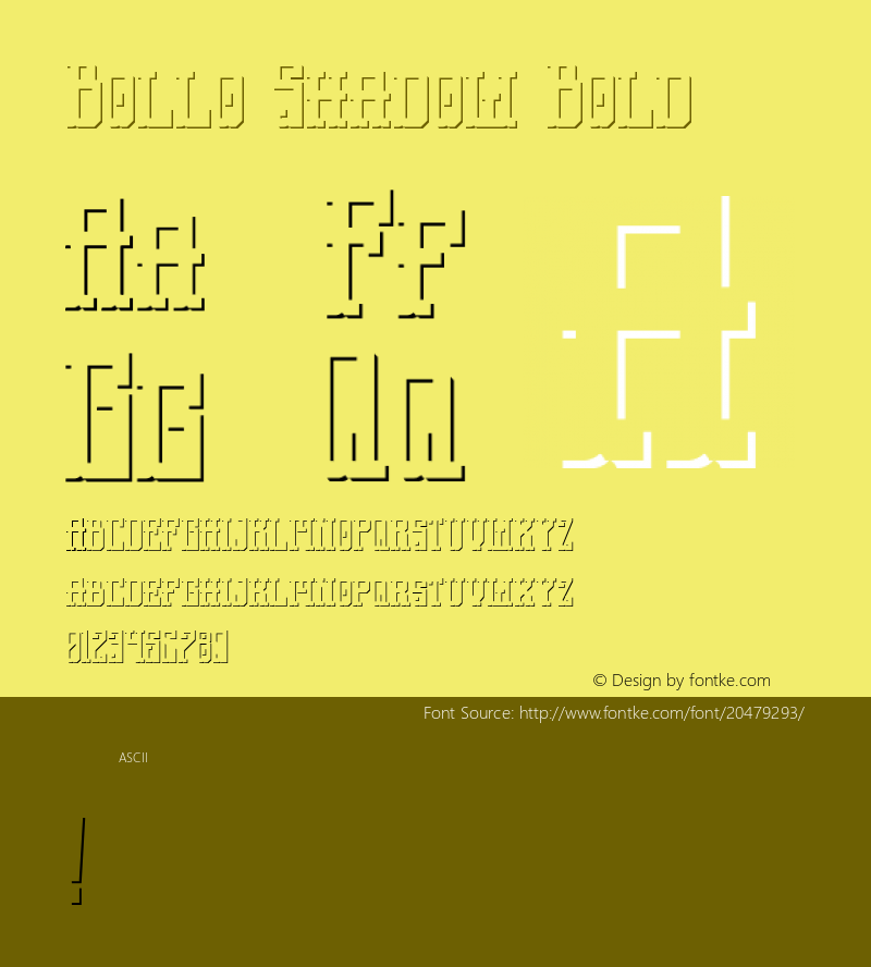 Bollo Shadow Bold Version 1.0图片样张