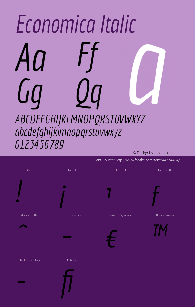 Economica Italic Version 1.100图片样张