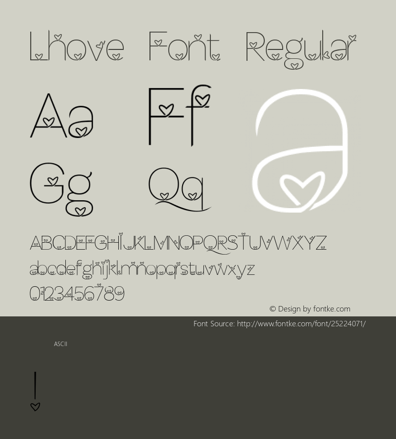 lhove Font Regular Version 1图片样张