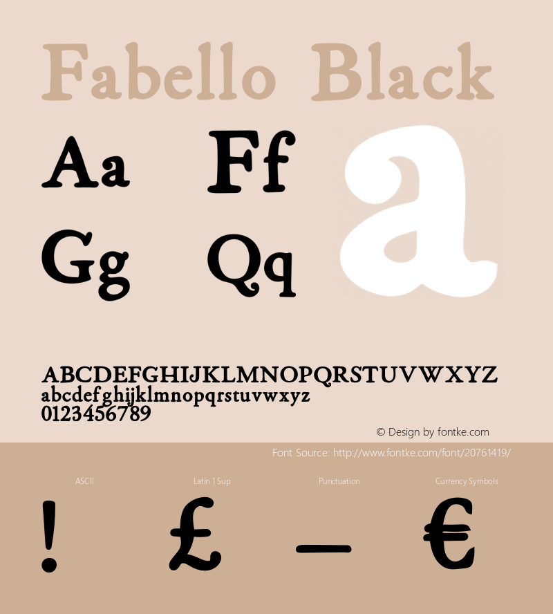 Fabello Black Version 1.003;Fontself Maker 1.1.1图片样张