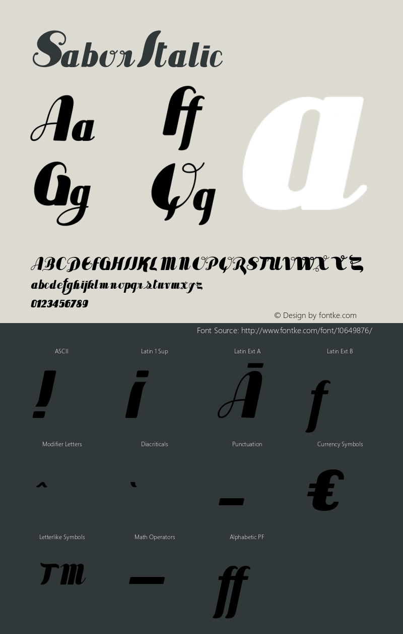 SaborItalic ☞ Version 3.005 2012;com.myfonts.intellecta.sabor.italic.wfkit2.3Np2图片样张