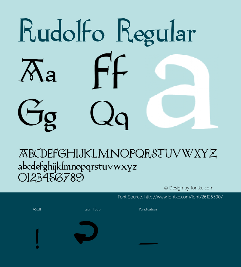 Rudolfo Macromedia Fontographer 4.1.4 11/26/01图片样张