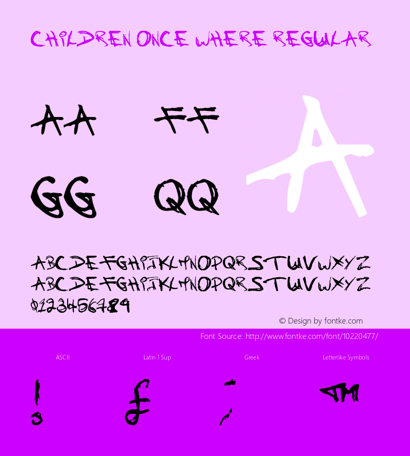 Children Once Where Regular Version 1.00 October 19, 2007, initial release图片样张