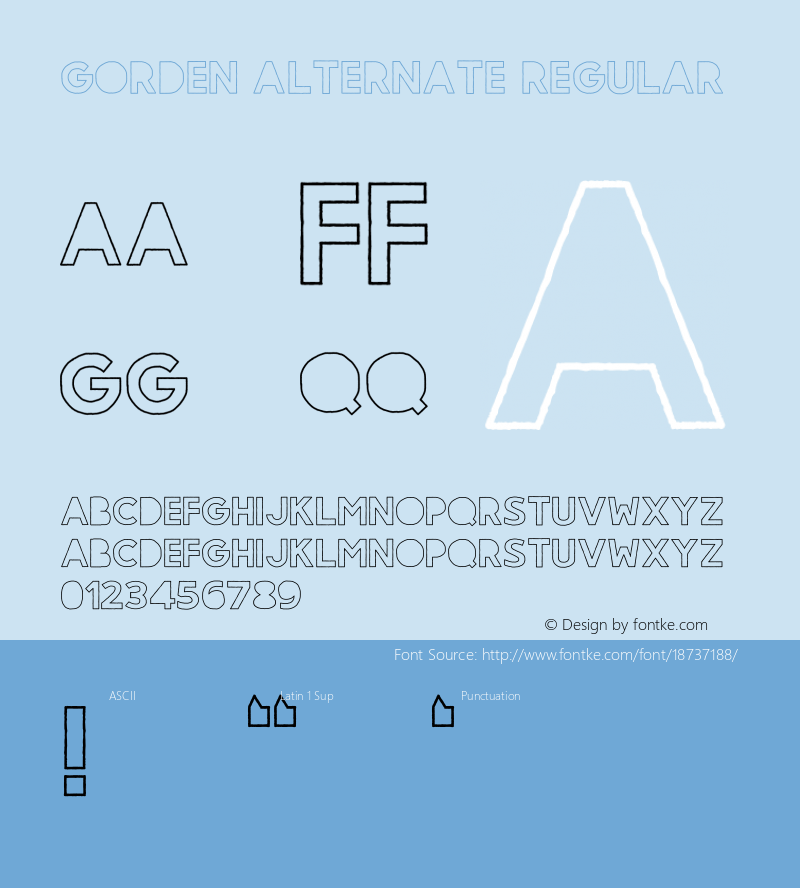 Gorden Alternate Regular Version 01.00图片样张