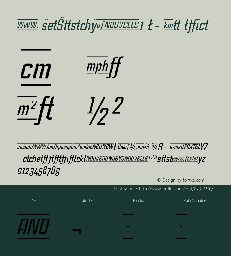 CaseStudyNo1 LT Medium Italic Alternate Version 2.01;2005图片样张