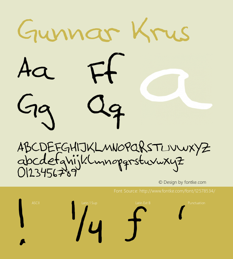 Gunnar Krus 2001; 1.0, initial release图片样张