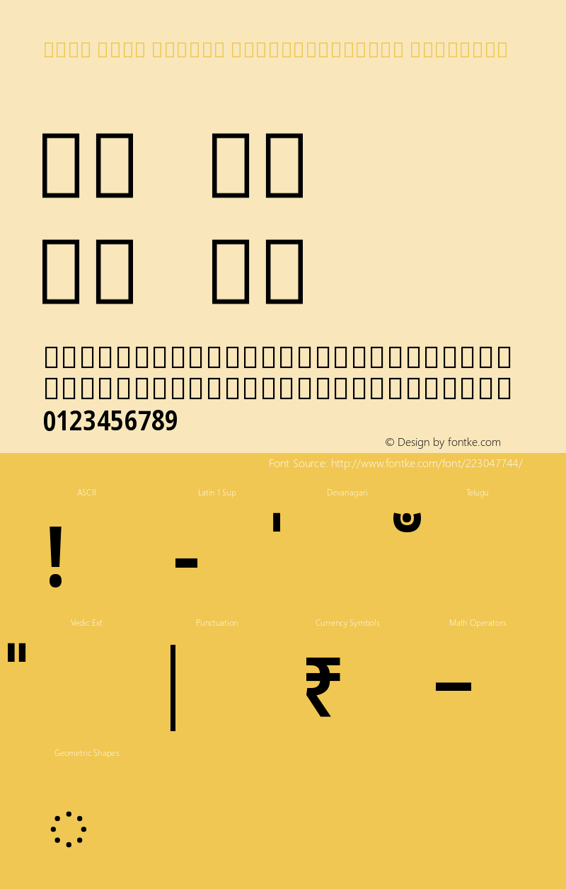 Noto Sans Telugu ExtraCondensed SemiBold Version 2.001图片样张