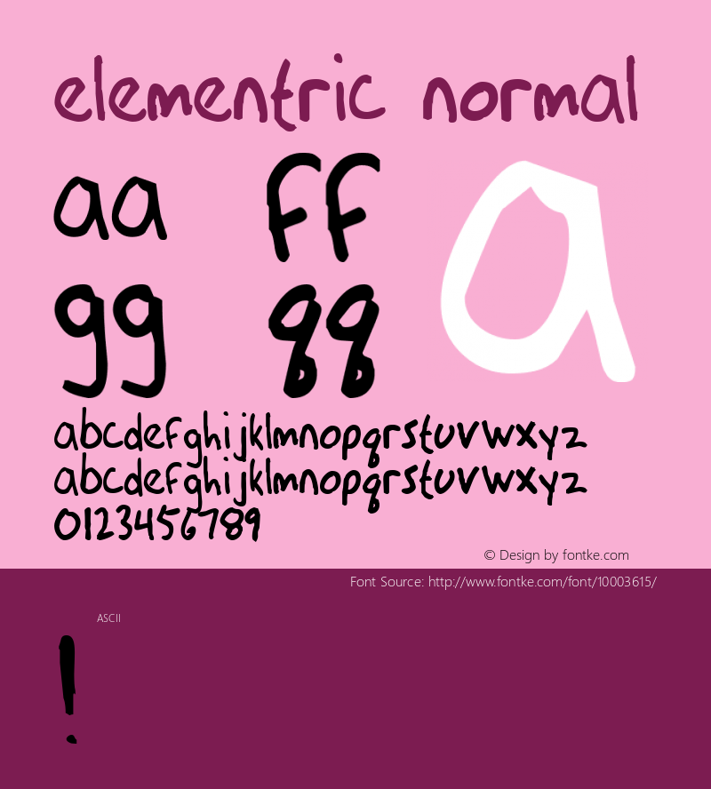 Elementric Normal 1.0 Tue Jan 13 19:20:51 1998图片样张