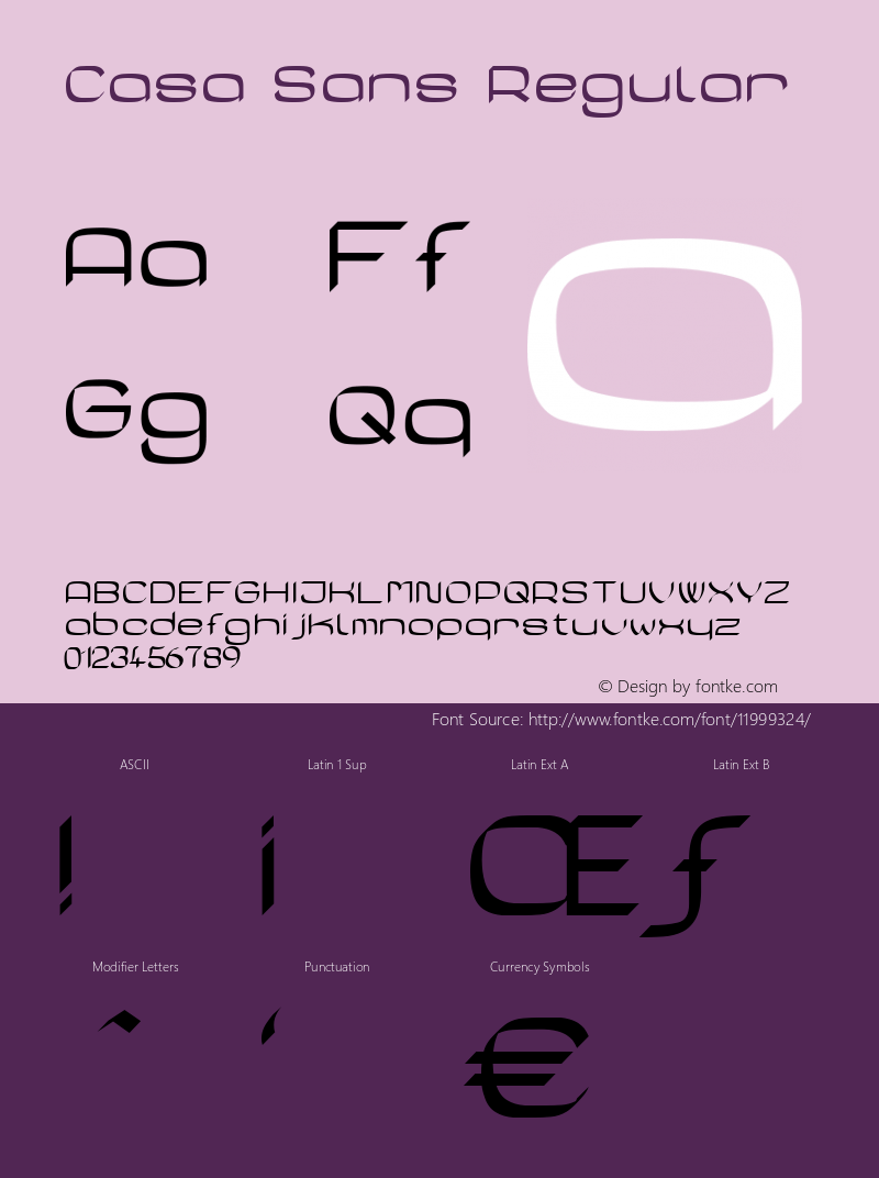 Casa Sans Regular Version 1.0图片样张