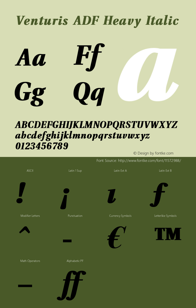 Venturis ADF Heavy Italic Version 1.005图片样张