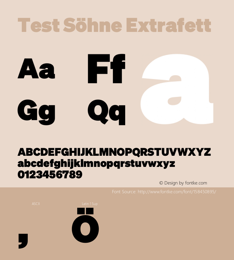 Test Söhne Extrafett Version 1.108;hotconv 1.0.116;makeotfexe 2.5.65601图片样张