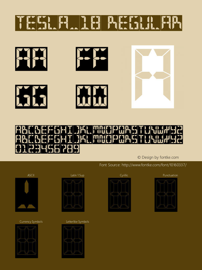 TESLA_18 Regular OTF 1.100;PS 001.001;Core 1.0.29图片样张