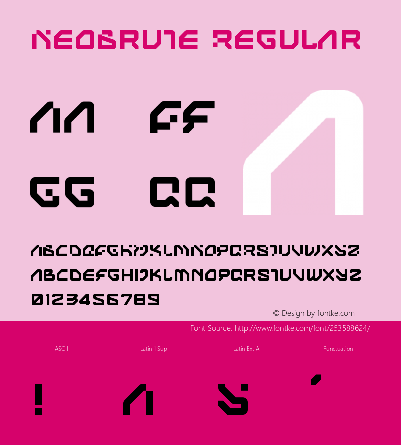 NeoBrute Version 1.004;Fontself Maker 3.5.7图片样张