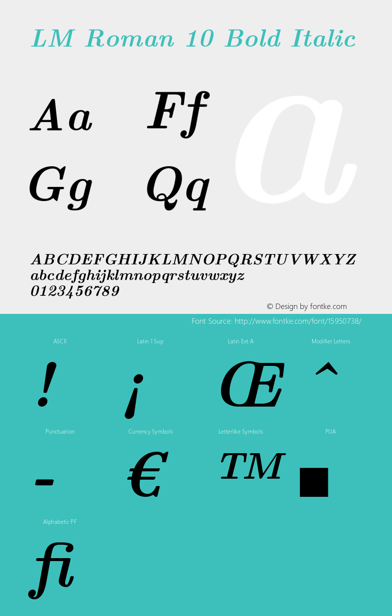 LM Roman 10 Bold Italic Version 1.106;PS 1.106;hotconv 1.0.49;makeotf.lib2.0.14853图片样张