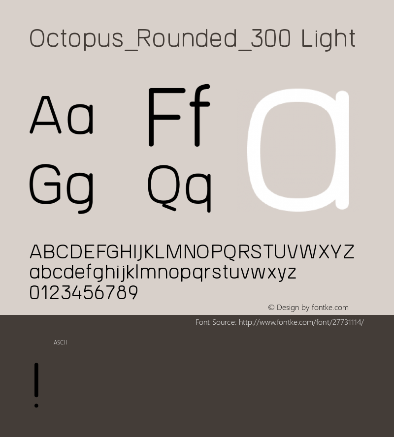 Octopus_Rounded_300 Version 1.0图片样张