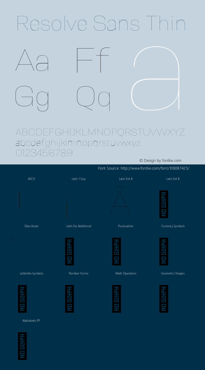Resolve Sans Thin Version 1.000;hotconv 1.0.109;makeotfexe 2.5.65596图片样张