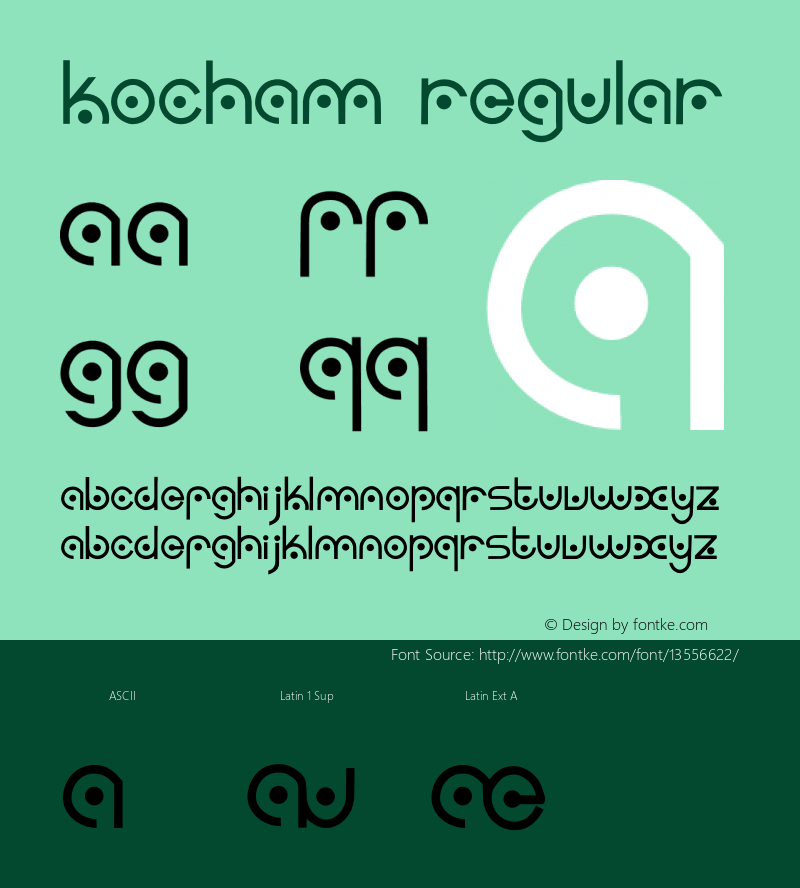 Kocham Regular Version 1.000 2008 initial release图片样张