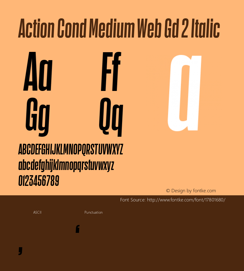 Action Cond Medium Web Gd 2 Italic Version 1.1 2015图片样张
