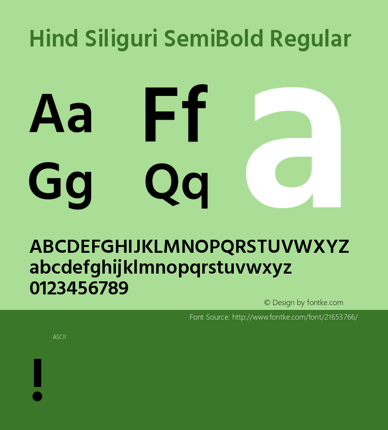 Hind Siliguri SemiBold Regular 图片样张