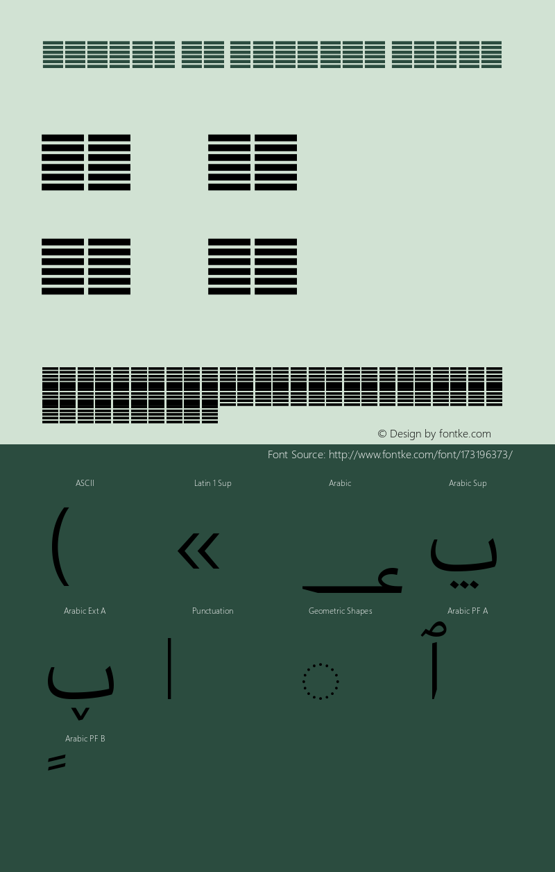 Arabic UI Display Light Version 2.00 February 20, 2018图片样张