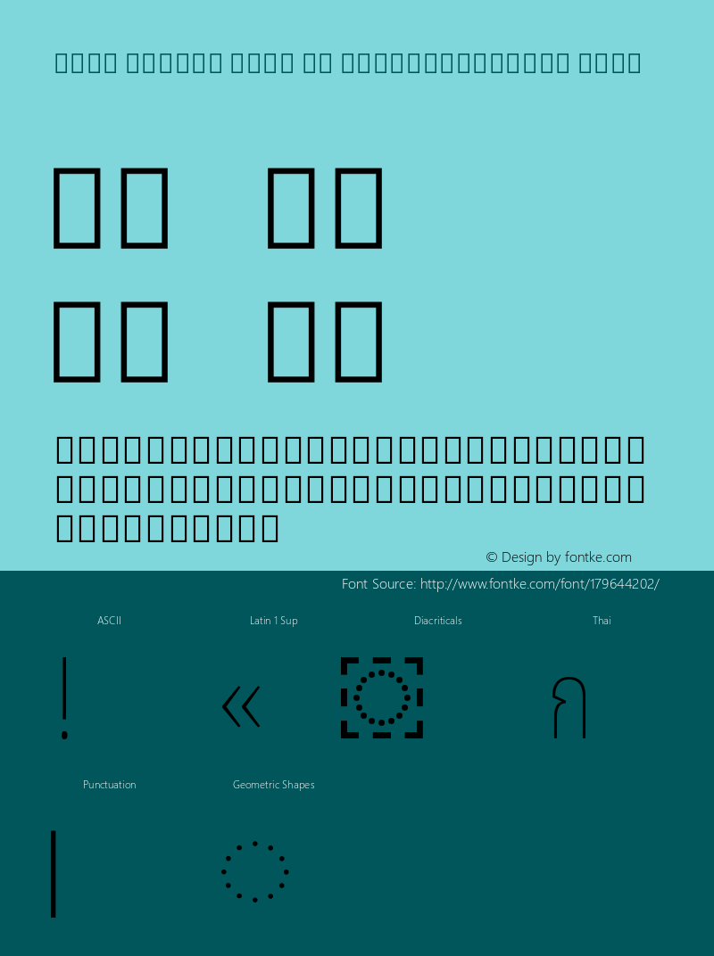 Noto Looped Thai UI ExtraCondensed Thin Version 1.00图片样张