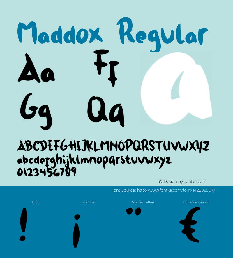 Maddox Regular Version 1.000图片样张