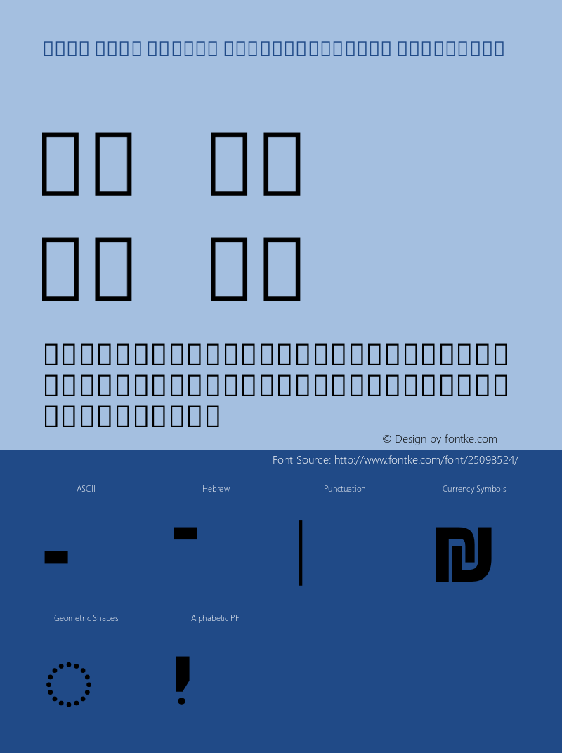 Noto Sans Hebrew ExtraCondensed ExtraBold Version 2.000图片样张