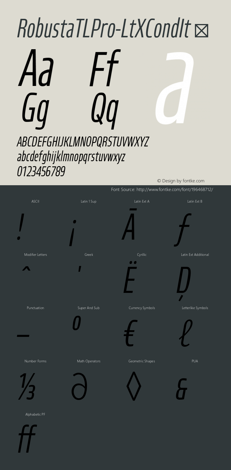 ☞RobustaTLPro-LtXCondIt Version 2.00; 2014;com.myfonts.easy.tilde.robusta-pro.xcond-light-italic.wfkit2.version.4kBs图片样张