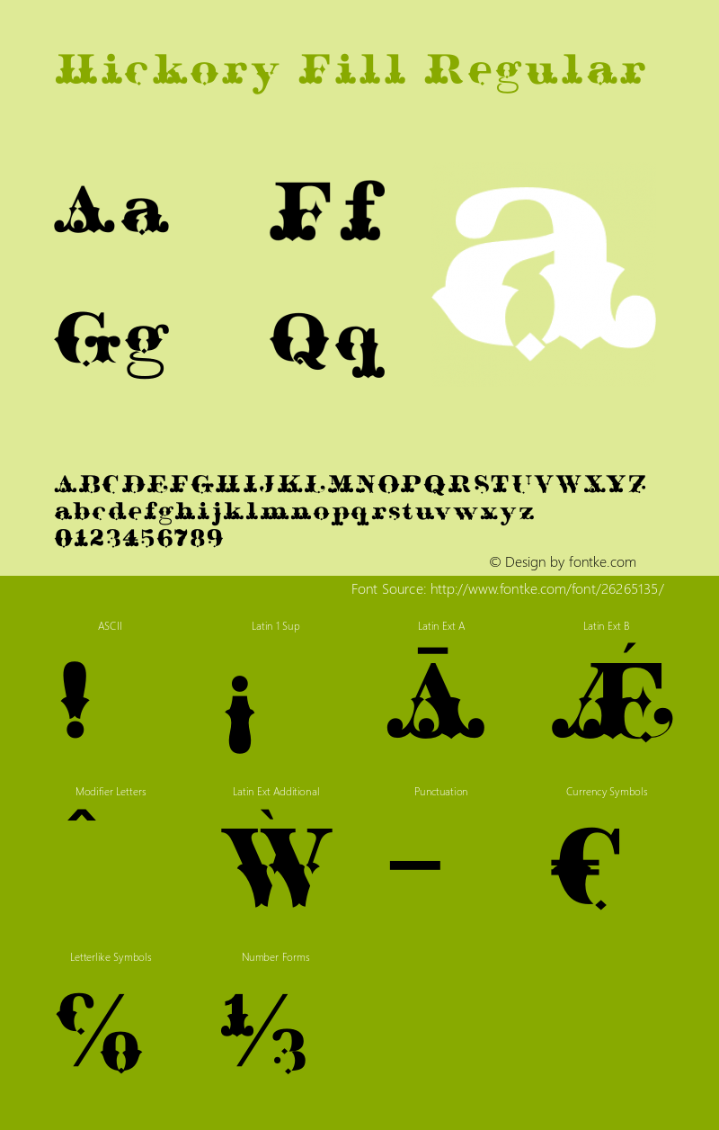 HickoryFill OTF 1.000;PS 001.001;Core 1.0.29图片样张