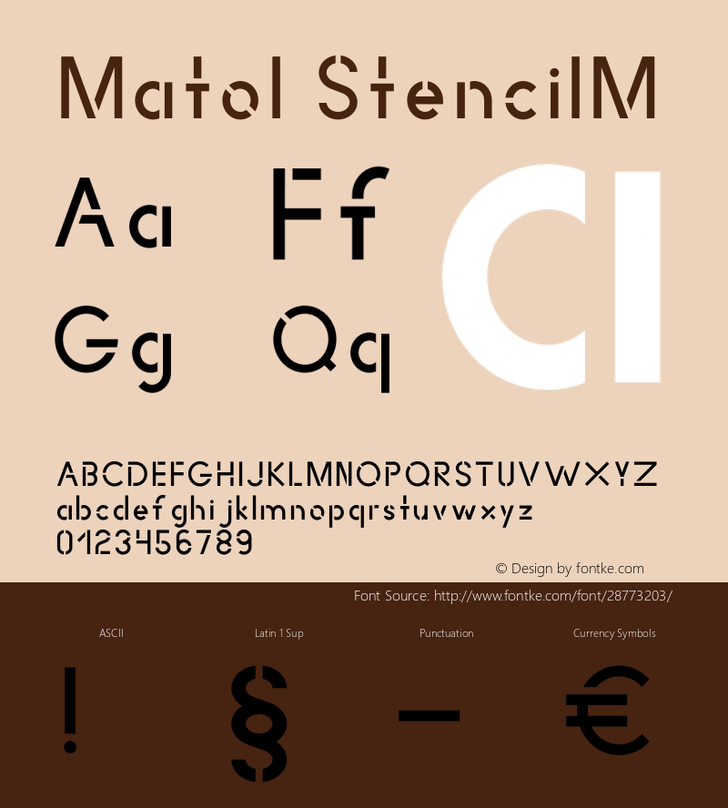 Matol StencilM Version 1.002;Fontself Maker 3.0.1图片样张