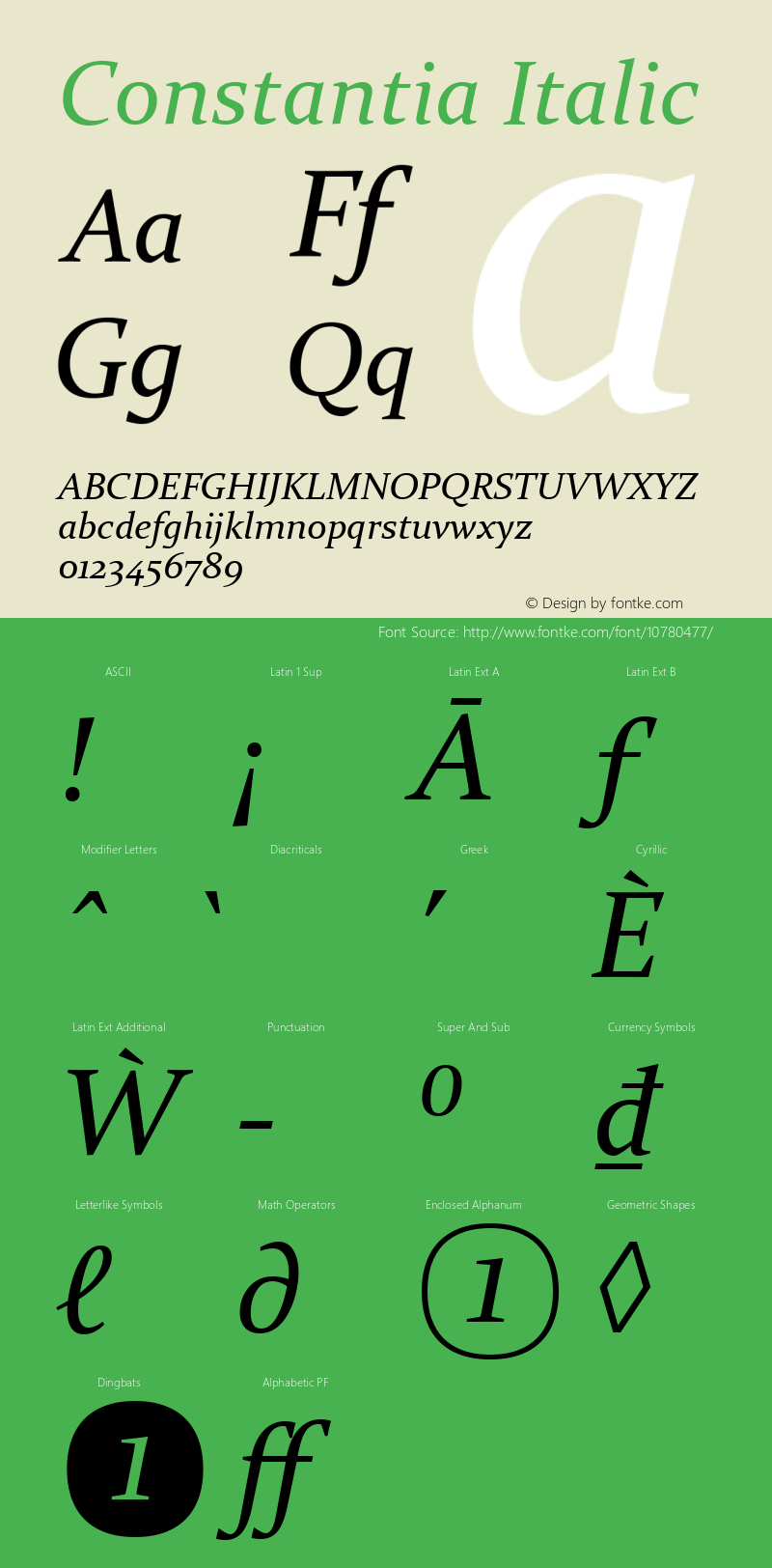 Constantia Italic Version 5.90图片样张