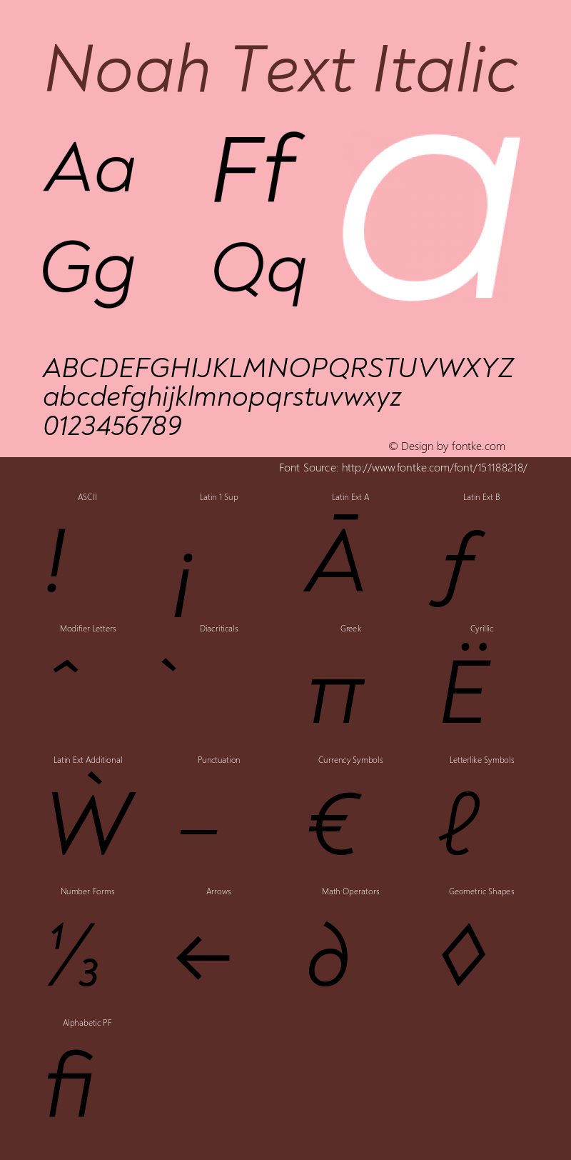 Noah Text Regular Italic Version 1.000;PS 001.000;hotconv 1.0.88;makeotf.lib2.5.64775图片样张