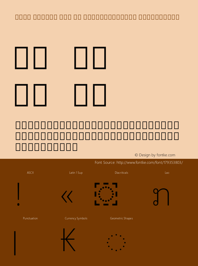 Noto Looped Lao UI SemiCondensed ExtraLight Version 1.00图片样张