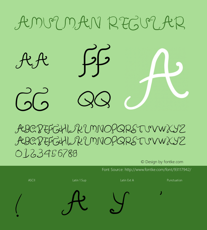 Amulman Version 1.004;Fontself Maker 3.5.1图片样张