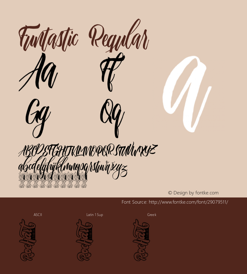 Funtastic Version 1.00;March 25, 2019;FontCreator 11.5.0.2430 64-bit图片样张