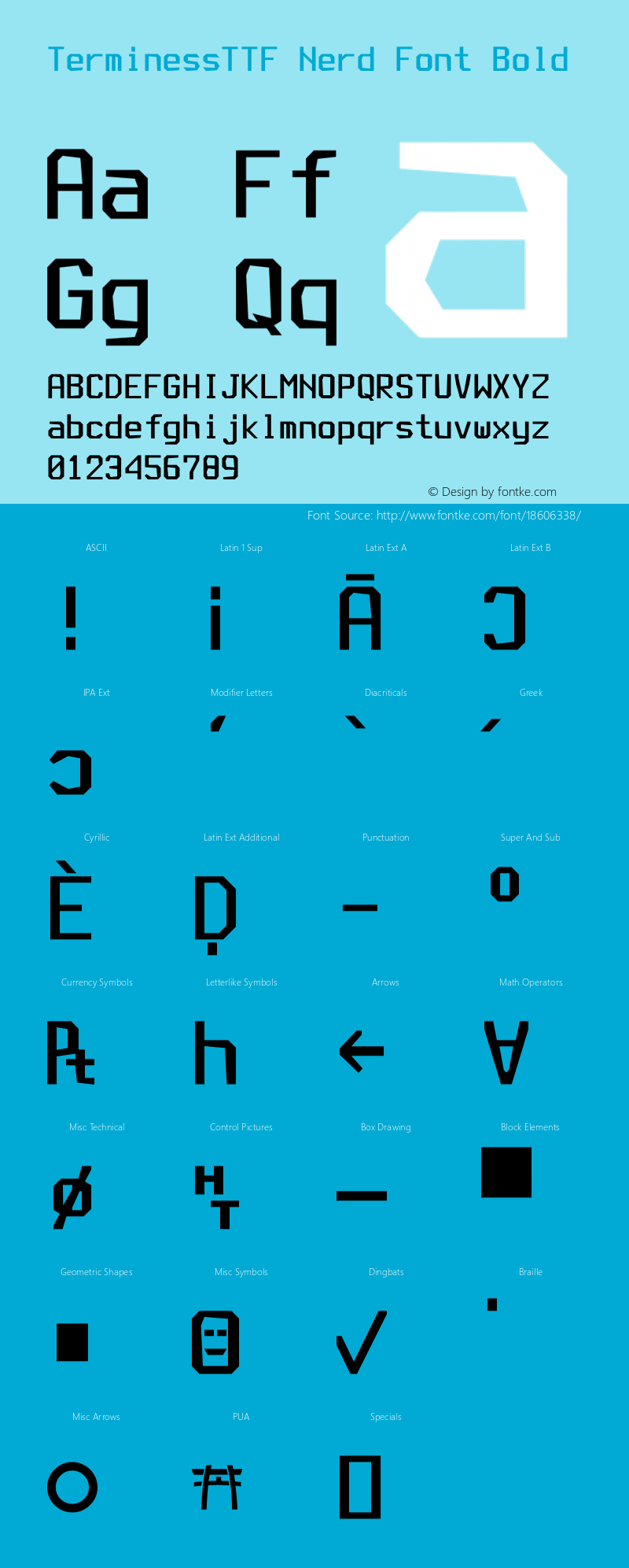 TerminessTTF Nerd Font Bold Version 4.40.1;Nerd Fonts 0.图片样张