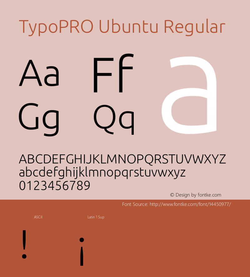 TypoPRO Ubuntu Regular Version 0.80图片样张