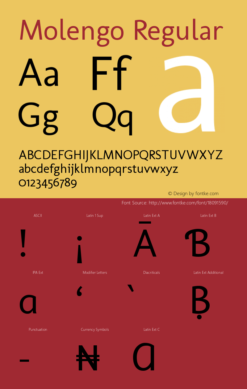 Molengo Regular Version 0.11; ttfautohint (v图片样张