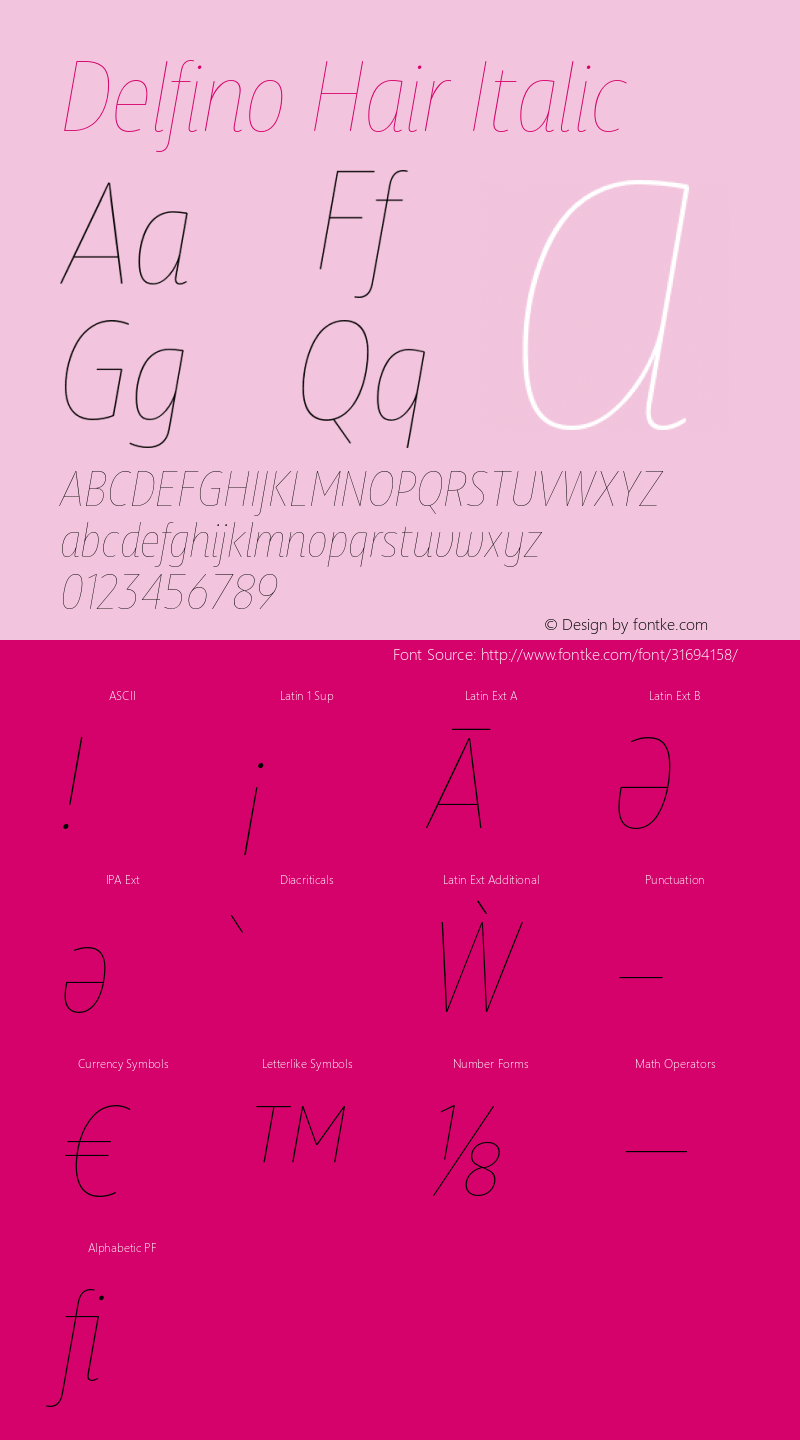 Delfino-HairItalic Version 1.000;hotconv 1.0.109;makeotfexe 2.5.65596;YWFTv17图片样张