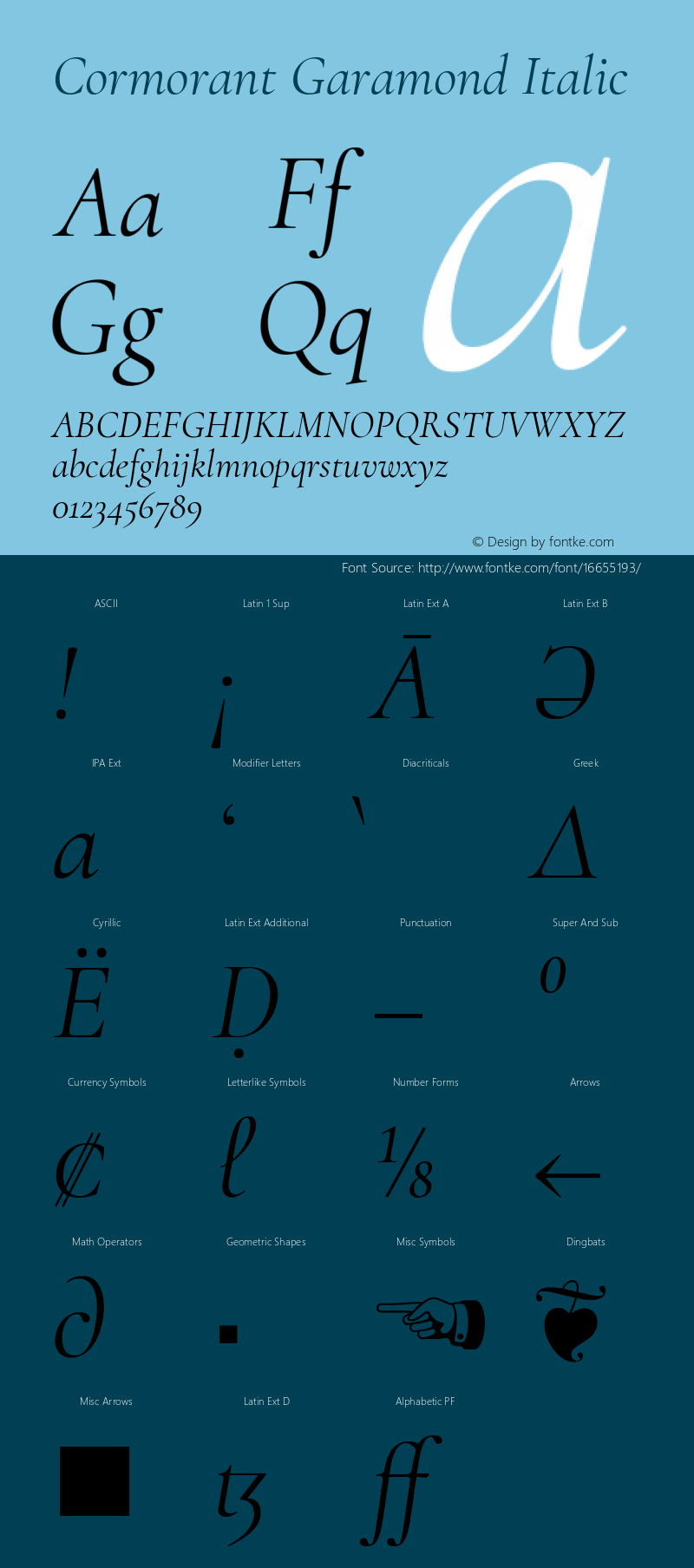 Cormorant Garamond Italic Version 2.006图片样张