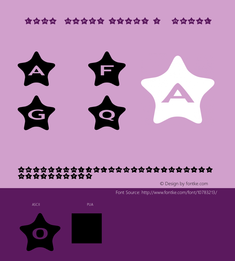 AlphaShapes stars 2 Normal 1.0 - November 2007 - freeware font图片样张