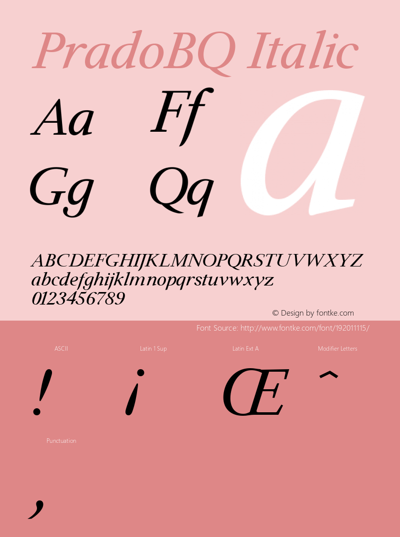 PradoBQ Regular Italic 001.001图片样张