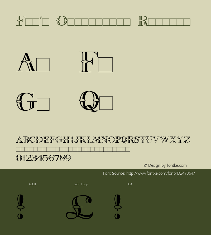 Fry's Ornamented Regular Version 1.00图片样张