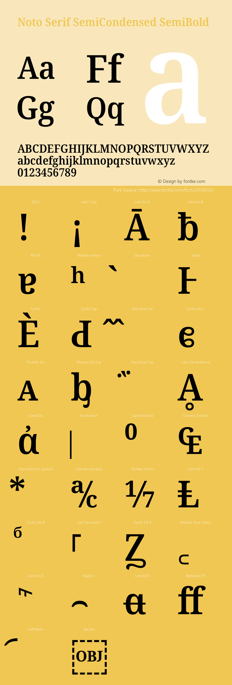 Noto Serif SemiCondensed Semi Version 1.903图片样张