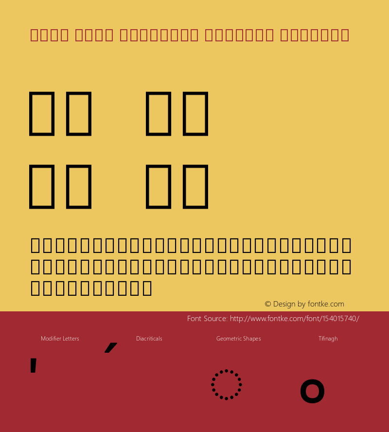 Noto Sans Tifinagh Azawagh Regular Version 2.002图片样张