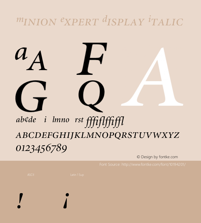 Minion Expert Display Italic 001.000图片样张