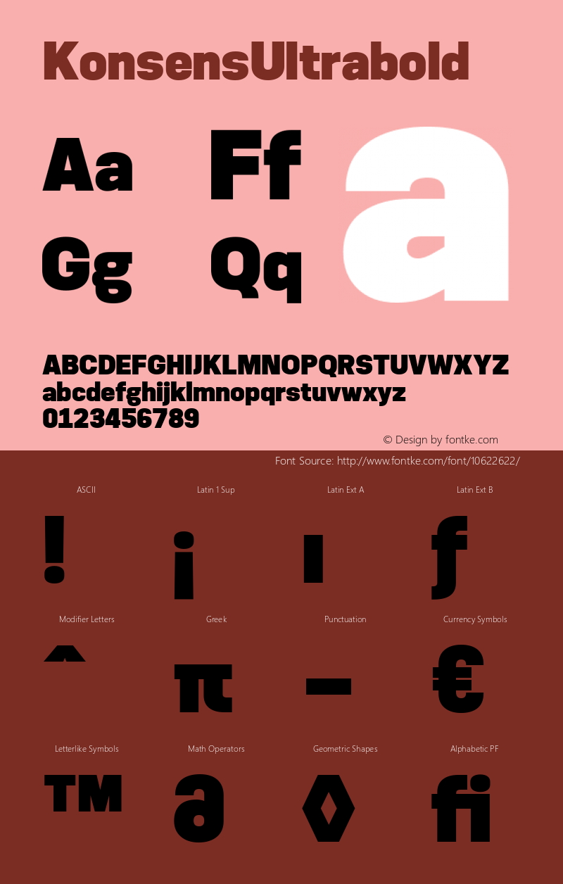 KonsensUltrabold ☞ Version 001.000;com.myfonts.hubertjocham.konsens.ultrabold.wfkit2.3omh图片样张